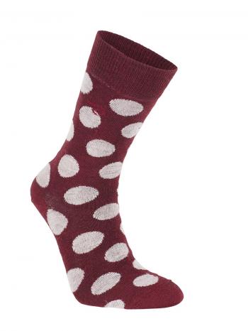 Ivanhoe of Sweden WOOL SOCK DOT (ruby wine)