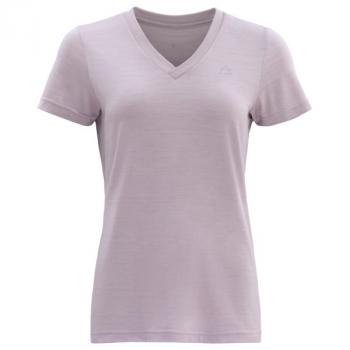 Devold HAREID WOMAN TEE V-NECK (orchid)