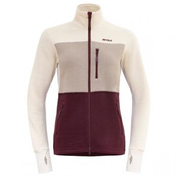 Devold THERMO WOOL JACKET W (port/raw white/stone)